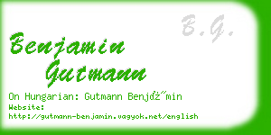 benjamin gutmann business card